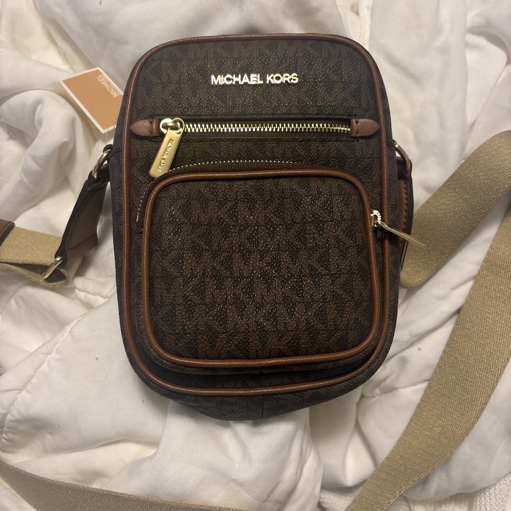 Michael Kors, leather mini cross boy handbag New with tags